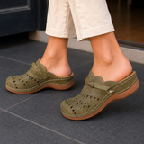 Cardini Cutout Mules - Vert Militaire