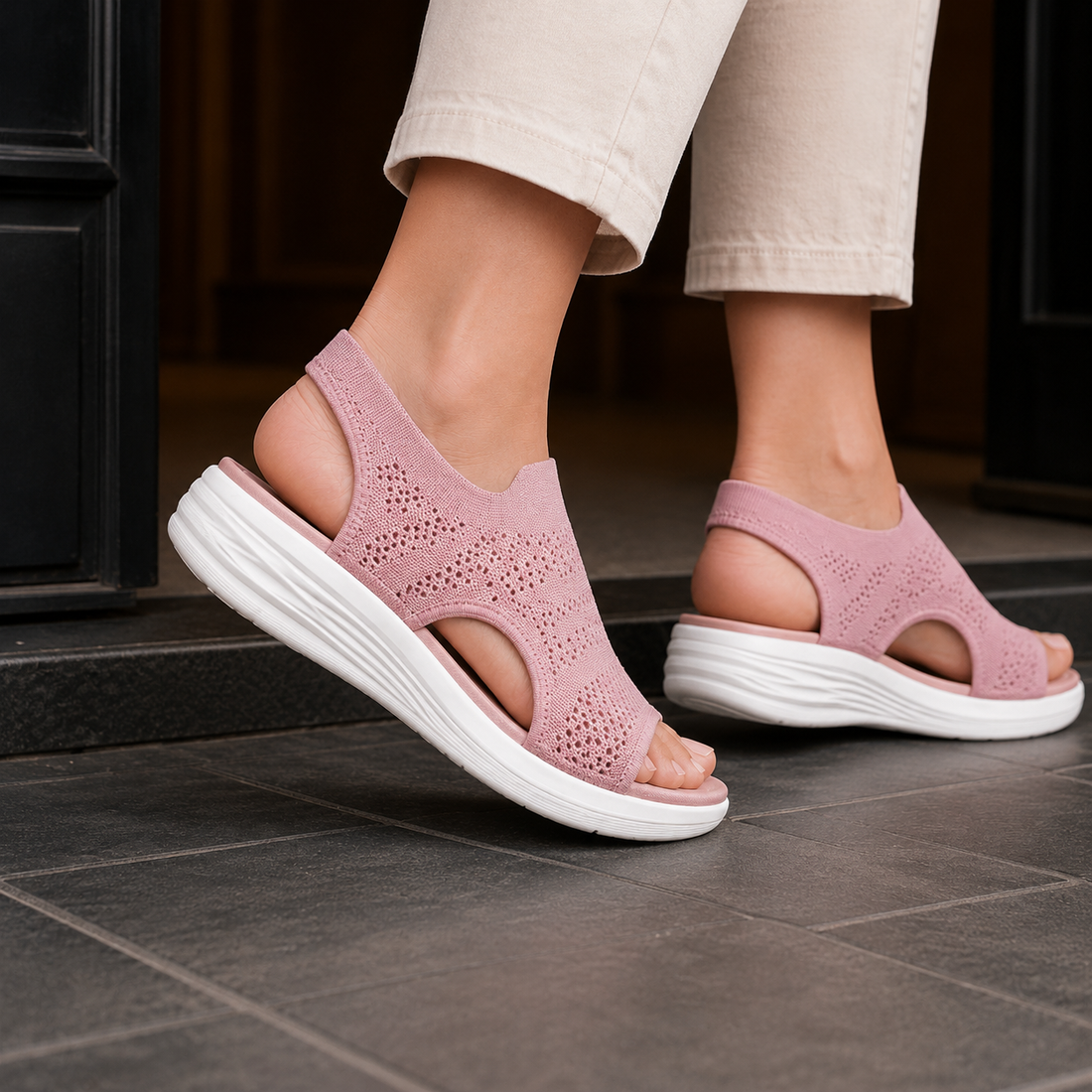 Angelini Platform Sandals - Pink