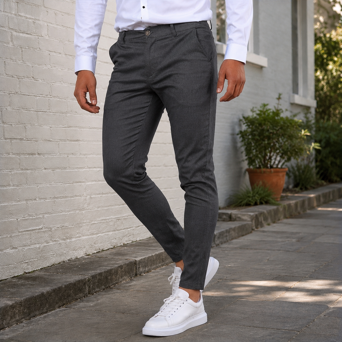 Carter Slim Pants - Charcoal Gray