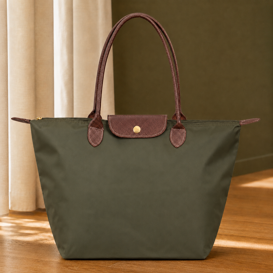 Alfieri Zip Tote Bag - Green