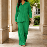 Saskia Wide Leg Set - Green