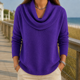 Yvette Cowl Neck Sweater - Purple