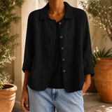 Elowen Collared Jacket - Black