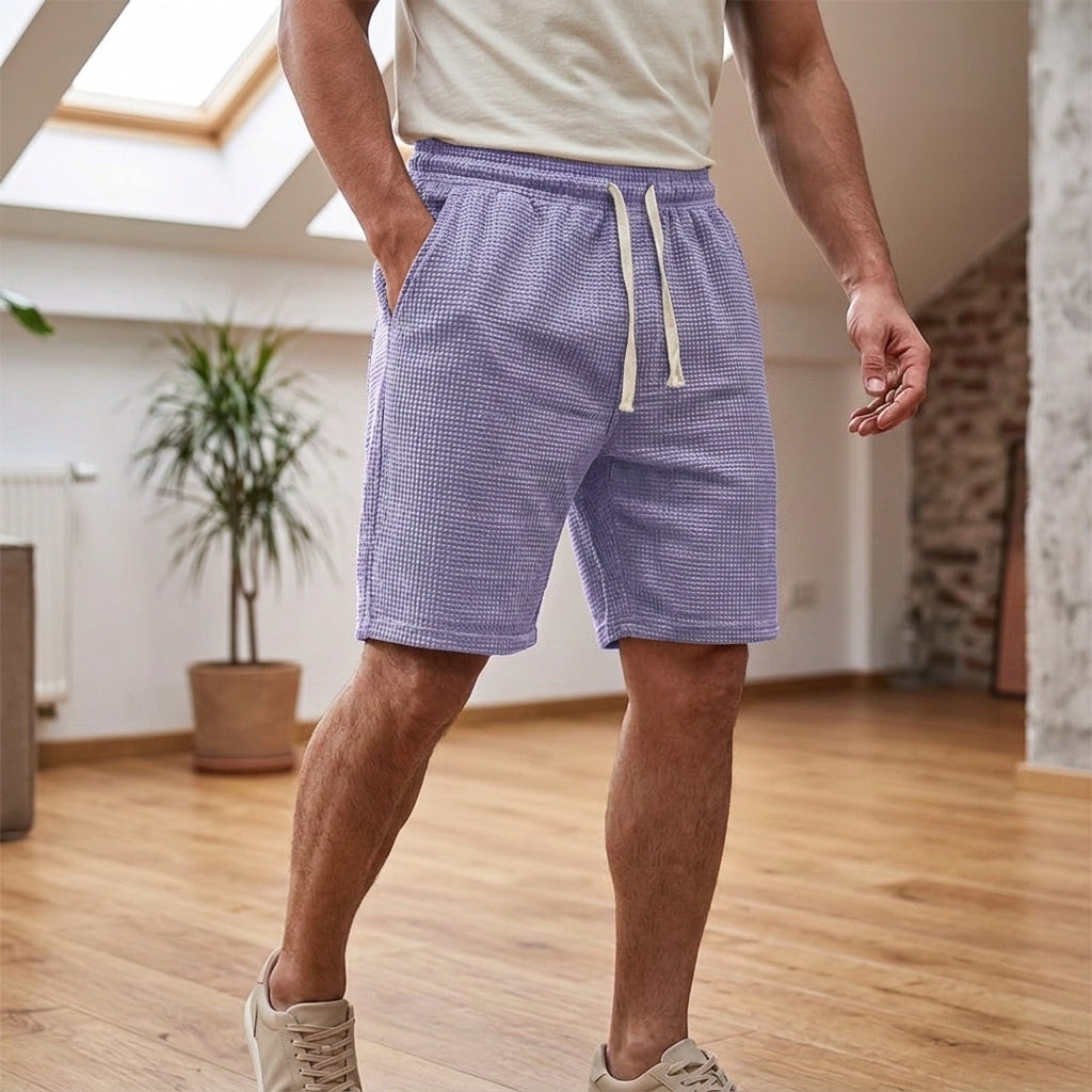 Dorian Waffle Shorts - Purple